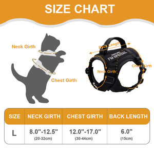 Tanpa tarikan kustom jaring lembut dapat disesuaikan nilon berjalan rompi hewan peliharaan taktis besar kucing anjing <span class=keywords><strong>Harness</strong></span> untuk anjing kecil dengan pegangan kontrol - Product Image 6