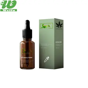 ผลิตภัณฑ์น้ํามันหอมระเหย CBD แฟนซีแบบกําหนดเองกล่องบรรจุภัณฑ์ขวดหยดสําหรับขวดหยดน้ํามันผม