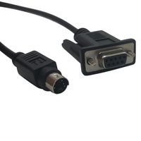 Mini-DIN 8-PIN Buchse auf RS232 DB9 Buchse PLC-Programmierkabel