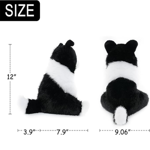 Animal realista, perro de peluche blanco y negro, regalo de cumpleaños para niños, <span class=keywords><strong>Border</strong></span> Collie esponjoso realista, venta al por mayor 2025, juguete de perro de peluche - Product Image 4