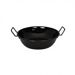 Classic Eco-Friendly Enamel Non-Stick Deep Carbon Steel <strong>Paella</strong> <strong>Pan</strong> 28cm Gas &amp; Induction Ready Dishwasher Safe - Product Image 4