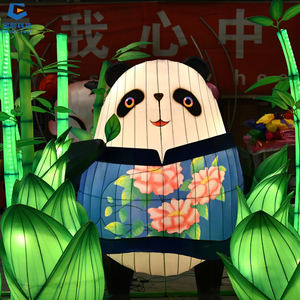 SGFL196 mi automne lanterne décoration parc à thème lanterne spectacle chinois panda lanterne festival - Product Image 1