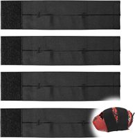 Élastique double face avec design à trous ouverts pour gants noirs auto-adhésifs pour sangles auto-agrippantes, sport, écologique