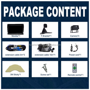 고품질 4K 10.1인치 <span class=keywords><strong>4</strong></span>채널 후방 카메라 시스템 <span class=keywords><strong>4</strong></span>개 1080P AHD 카메라 <span class=keywords><strong>DVR</strong></span> 레코더 RV/트럭/버스용 - Product Image 5