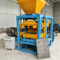 Machine à briques de ciment semi-automatique QT4-24, machine à fabriquer des blocs creux emboîtables, différents moules disponibles