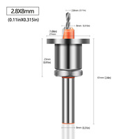 High Quality 8mm Shank Hss Countersink Router Bit Wood Screw Extractor and Counterbore Drills for Woodworking Milling Cutter