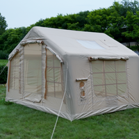 Grande tente pneumatique de haute qualité pour le camping en plein air, imperméable, en tissu Oxford, portable, ouverture automatique rapide, tente kaki