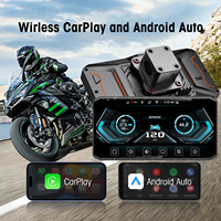 Navigation GPS étanche pour moto avec écran 6,25 pouces 2K, Carplay/Android Auto sans fil, caméras, DVR, TPMS, radar d'angle mort BSD T12A