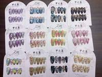 JIAZHIMU Faux Ongles Faits Main à Couverture Complète, Pointes d'Ongles à Presser de Taille Moyenne pour Application sur les Doigts