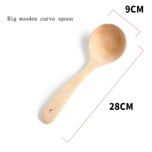 大サイズ天然ブナ油曲げスプーン最小注文10個入り - Product Image 6