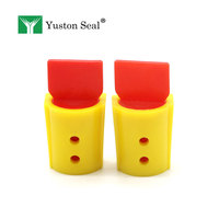 Sceau de sécurité en plastique YTMS104 à verrouillage automatique anti-effraction pour compteurs électriques, gaz et eau, jaune, directement de l'usine
