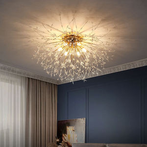 Lustre <span class=keywords><strong>Pissenlit</strong></span> Décoratif Suspendu de Luxe d'Intérieur à Design Créatif, <span class=keywords><strong>Plafonnier</strong></span> LED Rond en Cristal - Product Image 1