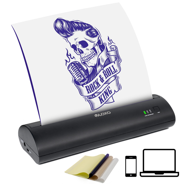 Portable A4 Size Tattoo Stencil Printer Bluetooth Temporary Tatoo Thermal Copier Printer Machine