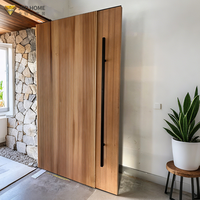 Portes d'entrée américaines en noyer noir, portes extérieures en bois massif pour maisons, portes d'entrée extérieures