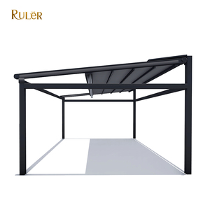 Nouvelle conception de gazebo pliable imperméable au soleil et à la pluie pour l'extérieur, auvent rétractable incurvé en PVC électrique avec lumières <span class=keywords><strong>LED</strong></span> pour la place commerciale - Product Image 6