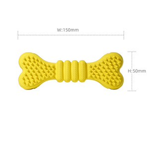 Toptan köpek interaktif çiğnemek oyuncak bakım diş temizleme kauçuk kemik şekli dikenli köpek çiğneme kemik oyuncak köpek oyuncaklar yüksek kalite - Product Image 4
