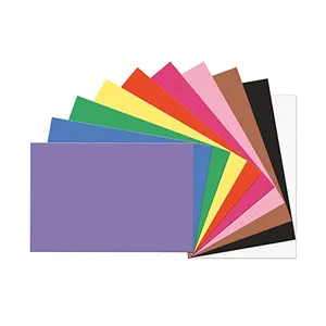 Impreso personalizado barato venta directa brillante niños Diy papel de Scrapbook A4 tamaño de cartulina de color liso de 60Gsm