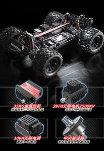 MJX Hyper Go 10208 auto RC 1/10 piccolo mostro Brushless ad alta velocità telecomando arrampicata auto simulazione giocattoli per adulti regalo - Product Image 4