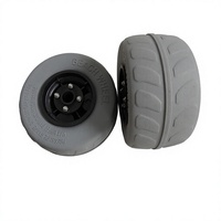 Roues à ballons de 9, 10,5 et 12 pouces pour chariot de plage, kayak, chariot à roulettes, VTT, camping – Pneus de sable gonflables en PU basse pression de remplacement