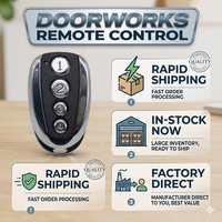 Télécommande de porte de garage portable 433,92 MHz à code roulant compatible avec Doorworks DC800N DC1200N CLONE