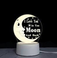Lampe de nuit LED créative en acrylique 3D avec illusion d'anime personnalisée, base de table de bureau, décoration de chambre d'enfant, cadeau de Noël