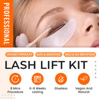 Kit de rehaussement de cils 5-8 min, formule sans acide thioglycolique ni cystéamine, lotion inodore, permanente rapide, végétalien, non irritant, pour rehaussement de cils