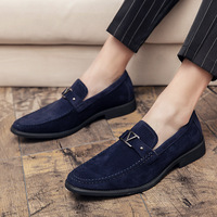 Nouveaux Mocassins Homme en PU avec Boucle Métallique, Légers et Respirants, à Enfiler, Tailles 38-48, Chaussures Habillées pour Affaires et Mariages