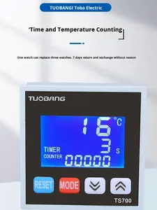 3'ü 1 arada Zaman Sıcaklık Ölçer Sayacı Isı Pres Transfer Makinesi Özel Sıcaklık Kontrol Cihazı TS700 LCD Ekran Çin - Product Image 3