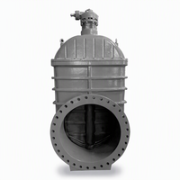 Vanne à opercule en fonte ductile de grande taille avec sièges PTFE/EPDM PN10/PN16, conformité BS EN DIN, personnalisable OEM pour les stations de traitement de l'eau
