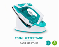 Fer à vapeur électrique compact sans fil avec protection anti-brûlure à sec, 2200W, réservoir d'eau de 310ml, pour usage domestique et hôtelier