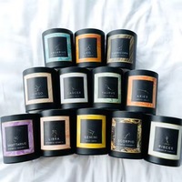 Bougies de désodorisants dans une boîte-cadeau de marque privée de 5.5oz Bougie parfumée en cire de soja
