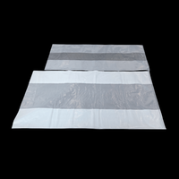 Sacs en plastique PE transparents personnalisés avec soufflet latéral, gaufrage et impression sérigraphique pour l'emballage de sucettes glacées et de glaces.