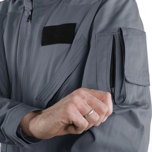 Havayolu Alev Geciktirici Yanmaz Polyester/Pamuk Güvenlik <span class=keywords><strong>Pilot</strong></span> Uçuş İş Tulumu Gümüş FR Yansıtıcı Bantlı Unisex - Product Image 5