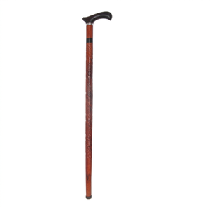 Canne de marche traditionnelle élégante en bois antique, avec poignée en laiton poli, design sculpté écologique, objet d'art de collection pour homme, livrée en coffret - Product Image 1