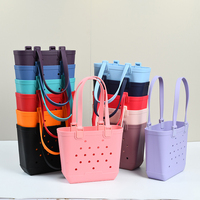 Sac fourre-tout en EVA imperméable et robuste, grande capacité, pour la plage et la piscine, sac de transport durable pour l'été, logo personnalisé, vente en gros
