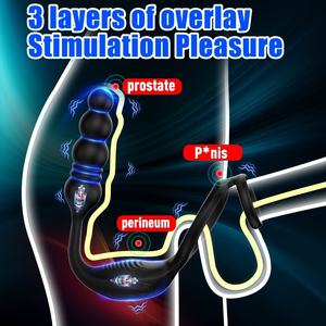 لعبة جنسية محفزة للغاية تبقى حلقة قضيب صلبة للرجال مع سدادة حلقة قضيب سدادة للمؤخرة - Product Image 4