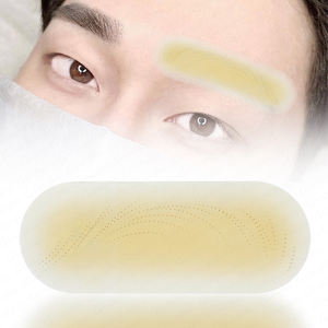Nouveaux tampons de peau de pratique en forme de front pour hommes pré-imprimés autocollants de peau de transfert de <span class=keywords><strong>sourcil</strong></span> emballés individuellement pour la formation au microblading PMU - Product Image 1