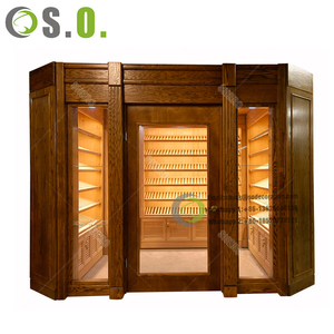 カスタムウォークインシガールームスペインシダーオークブナウッド引き出しと棚と冷却システムシガーハウスHumidorElectricのウォーク - Product Image 5