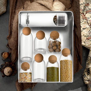 New Innovations Good Price Glass Kitchen <b>Canisters</b> Storage Jar Wooden for Lid Dustproof Freshness Preservation for <b>Sugar</b> Tea - Product Image 3