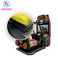 Funspace Simulateur de conduite de voiture à monnayeur pour centre de jeux, machine de jeu de course dynamique pour salle de jeux intérieure