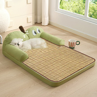 Cama Refrescante para Perros y Gatos con Forma de Manzana, Colchón de Seda Transpirable, Nido de Verano, Almohadilla Lavable, Cojín para Cachorros y Gatitos, Antideslizante