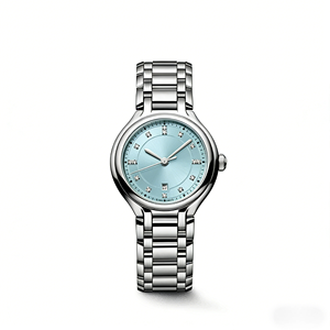 Diamond Accent Date Display Quartz Wrist Watch with Stainless Steel Band for Women Daily Wear Longinesing - Product Image 1
