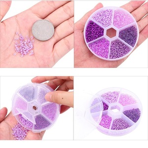 Glass Seed Beads 2-3mm 6 Color Combination Set For DIY Jewelry Making Loose Beads Assortment Round Baking Paint Finish - Product Image 3