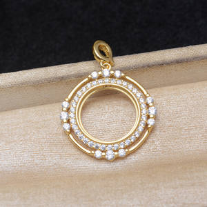 Base para Colgante de Plata S925 con Diseño de Girasol y Madreperla, Accesorios para Joyería de Perlas, Base Vacía para Colgante de 15.5-15.7mm - Product Image 4