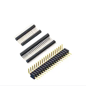 1.0 milímetros arremesso cabeçalho pin 1-50pin single/duplo row single/double pcb ângulo direito conector de pino de plástico