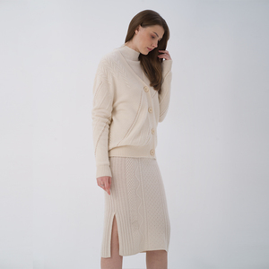 Cappotto personalizzato Crochet Designer Long Ladies Chunky Wool Thick stile coreano maglione <span class=keywords><strong>Cardigan</strong></span> lavorato a maglia per le donne Chic Plus Size - Product Image 2