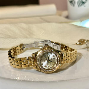 Montre pour femme de marque, design élégant, sertie de diamants, en acier inoxydable, étanche, à quartz, avec aiguilles, classique, polyvalente, élégante - Product Image 2