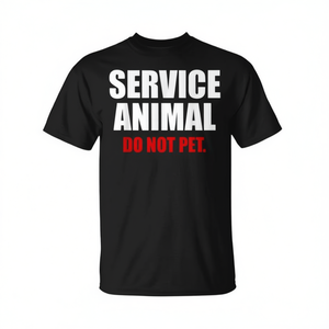 Camiseta de animal de servicio con la inscripción 'No acariciar' para amantes de los animales - Product Image 2