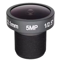 Lente de Alta Definición de 5 Megapíxeles con Interfaz M12, Lente CCTV de Gran Angular a Teleobjetivo de 1/2.5 Pulgadas y 2.1-25 mm para Cámaras de Seguridad IP