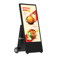 Écran LCD publicitaire extérieur IP65 alimenté par batterie, résistant aux intempéries, portable, numérique, mobile, rechargeable pour centre commercial